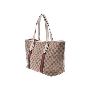 Gucci charm bag tote Tan white Beige canvas